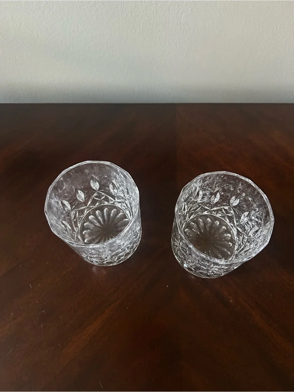 2 Whiskey Crystal Glasses Drinkware